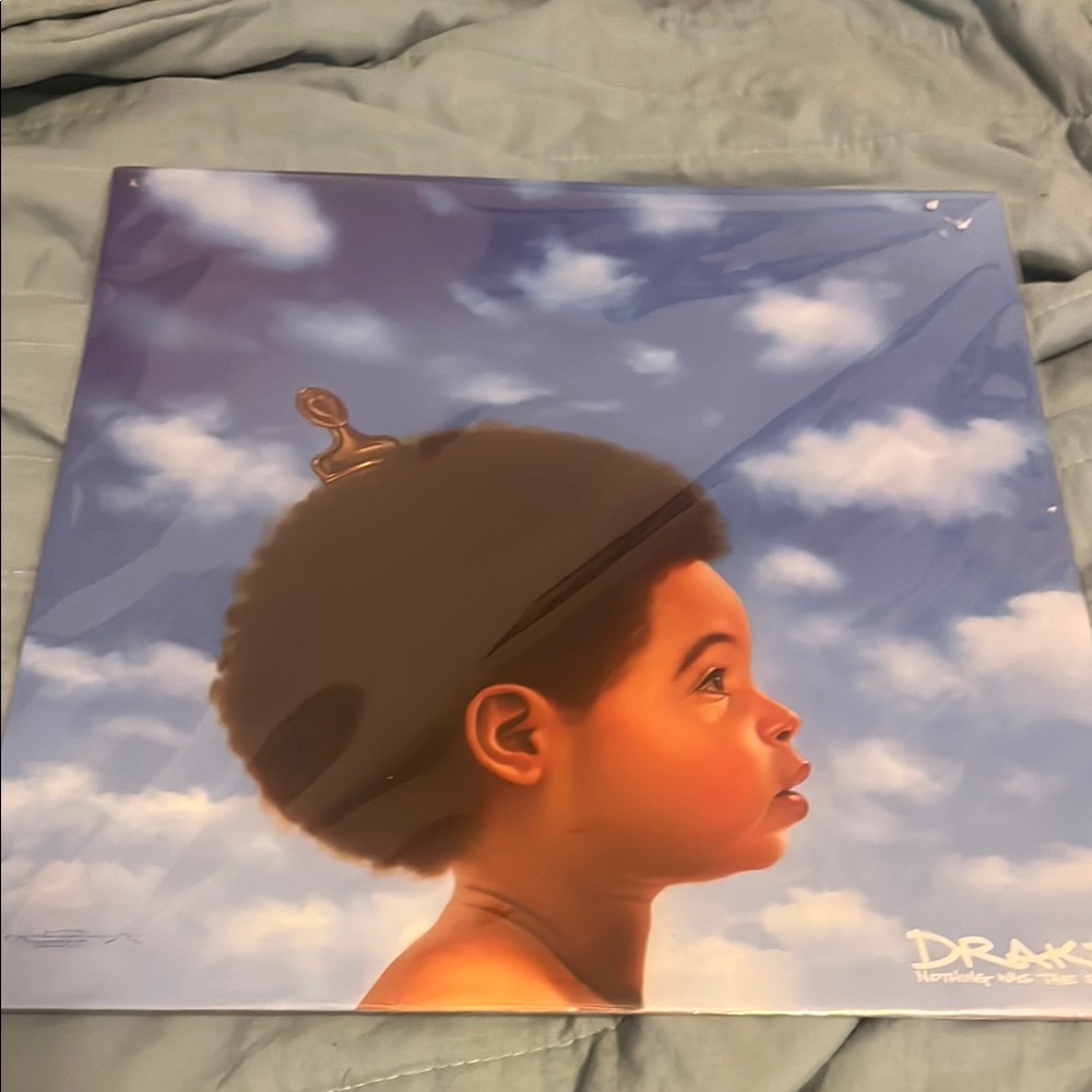Drake Art Blue and Brown Portrait